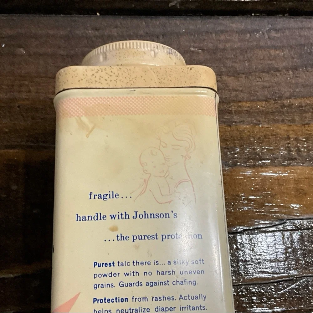 Vintage Johnson & Johnson’s Powder Tin Only Collectible USA